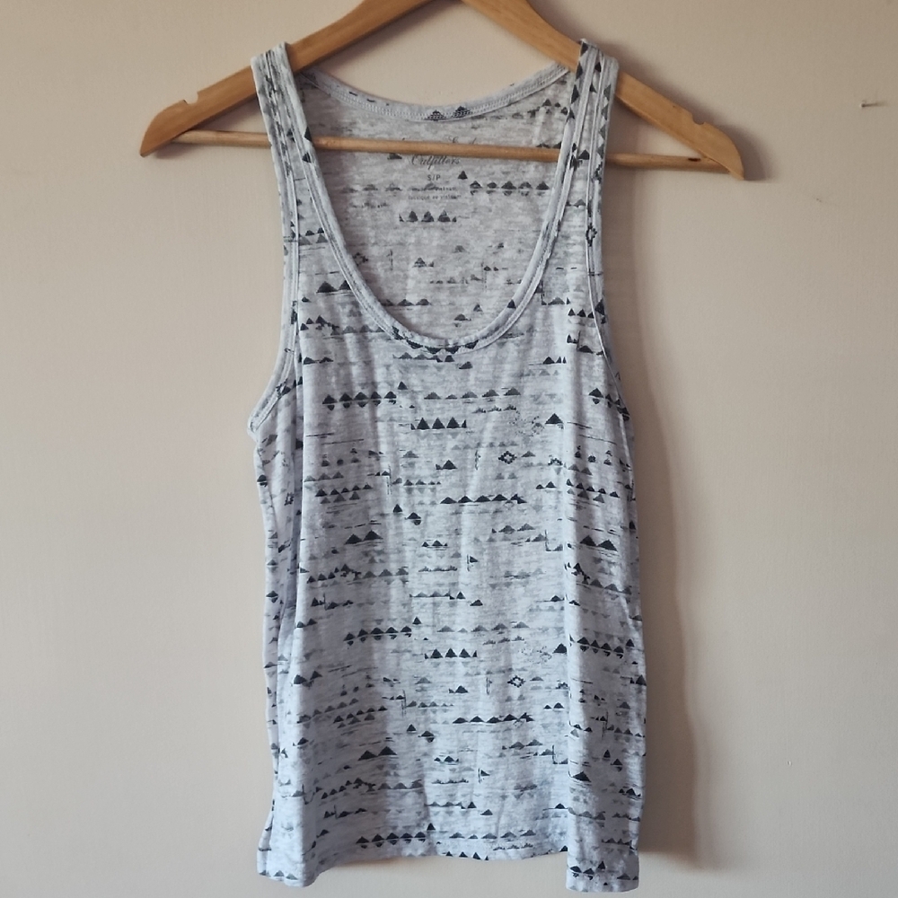 Gray Patterned Women's Tank Top